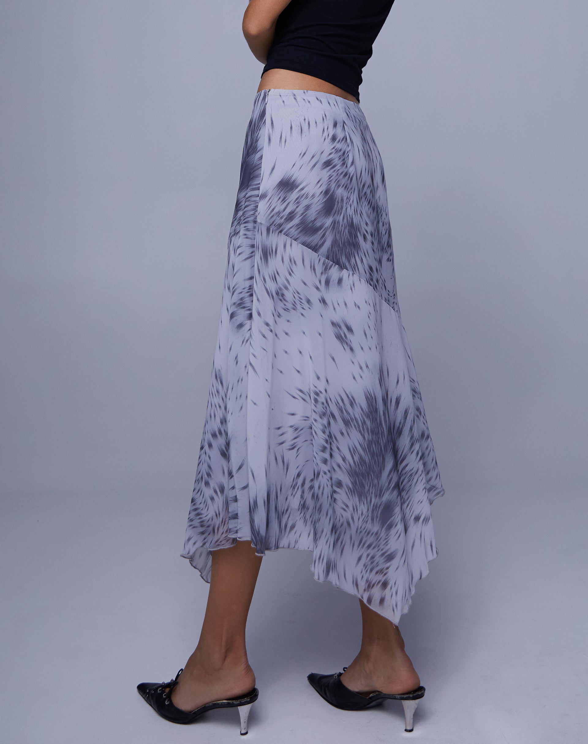 Bild von Cinta Low Rise Midirock mit verzerrtem Tierprint