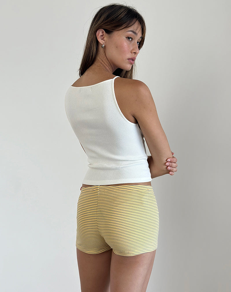 Abbildung der Dudley Ribbed Vest in Off White