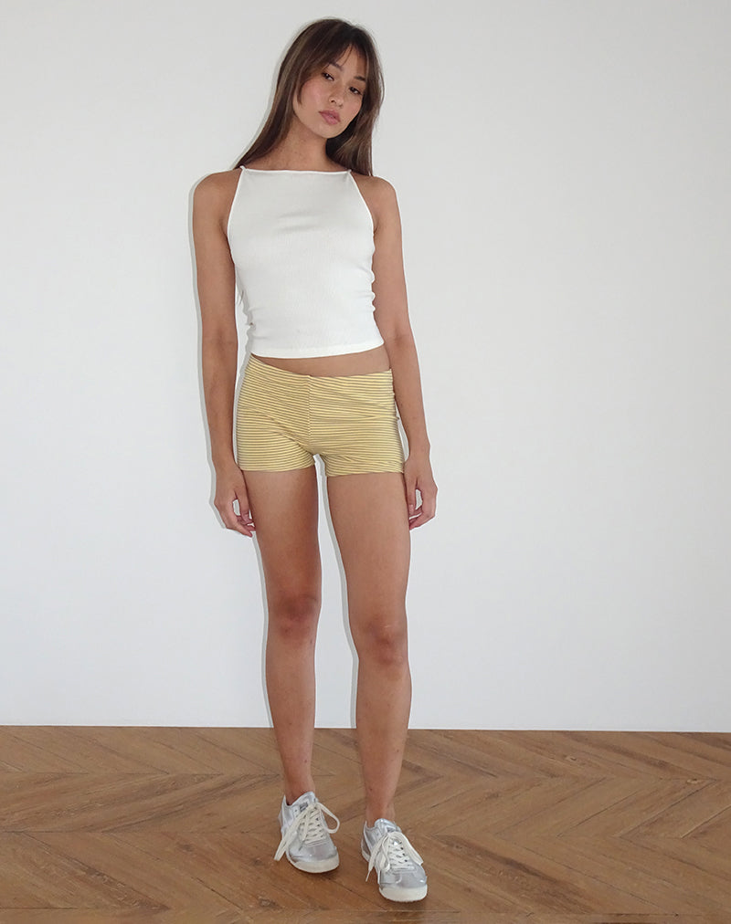 Abbildung der Dudley Ribbed Vest in Off White
