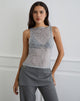 Image of Dudley Vest Top aus Paillettenstrick Dunkelsilber
