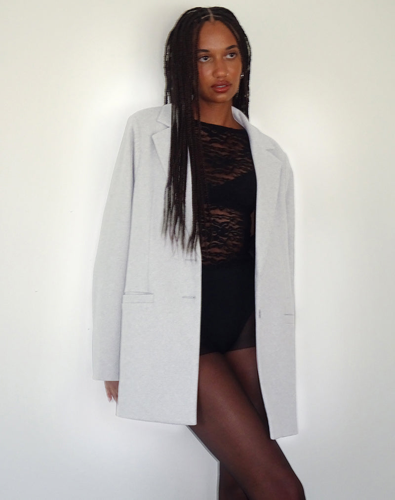 Messeir Blazer aus Kunstwolle in Grau