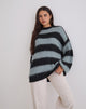 Image of Daren Pullover in Grau und Anthrazit gestreift