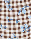 Floral Gingham Braun