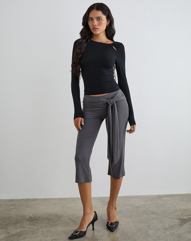 Bild von Effy Tie Side Cupro Capri in Dunkelgrau