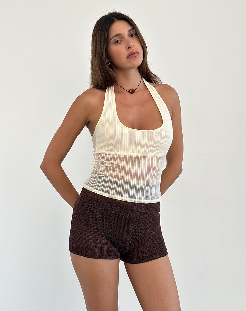 Bild von Elagia Top in Sheer Texture Elfenbein