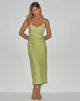 Image of Elayna Midikleid aus Chiffon mit Streifen Grün