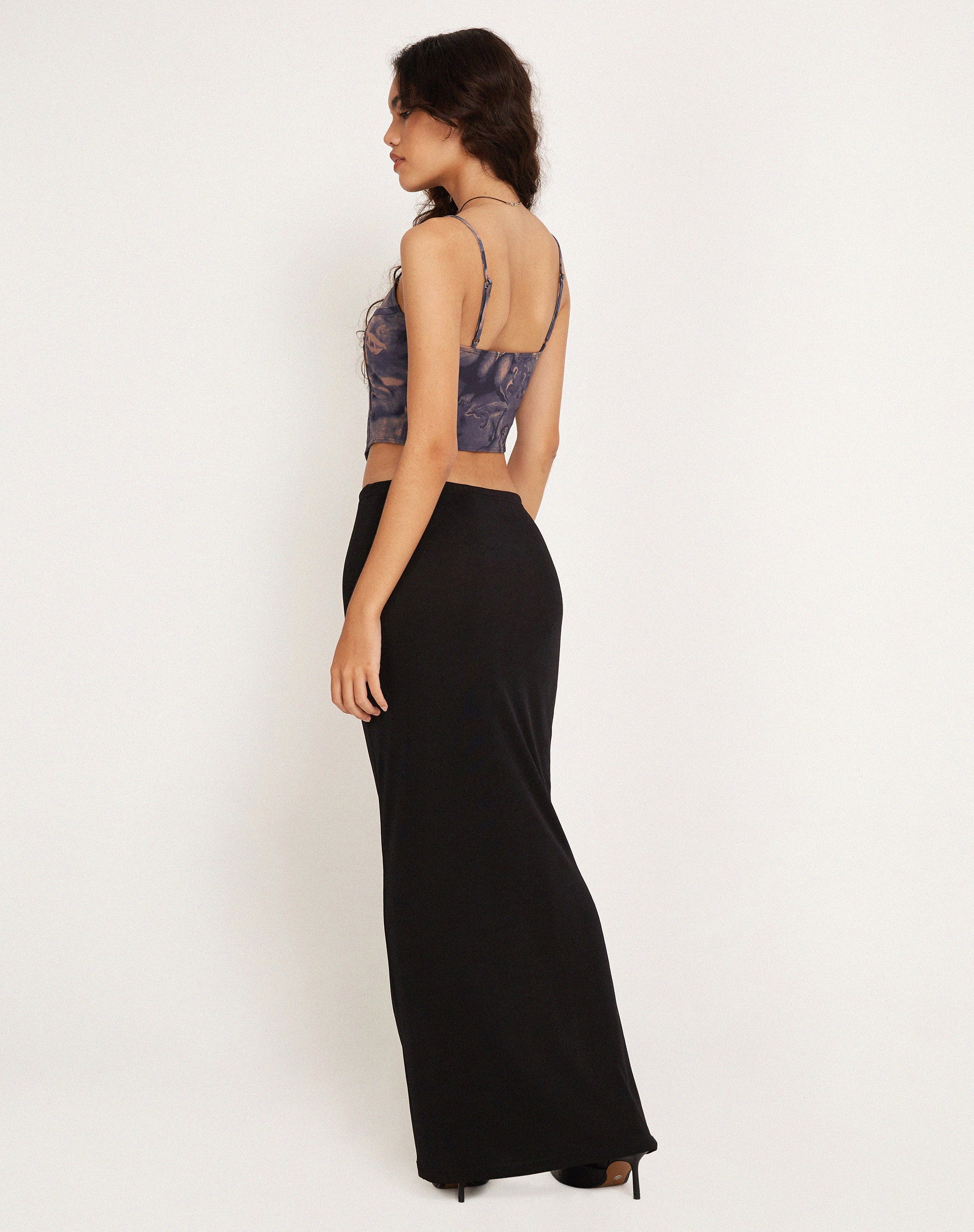 Bild von Elcini Cropped Corsage Top in Renaissance Cherub Charcoal