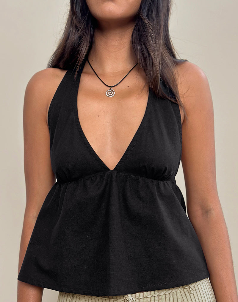 Bild von Eldana Neckholder-Top in Schwarz