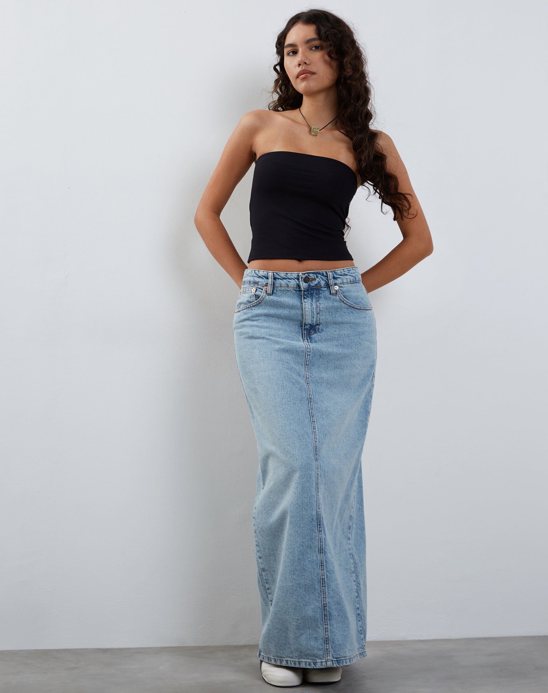 Bild von Elia Heavy Lycra Bandeau Top in Lycra Schwarz