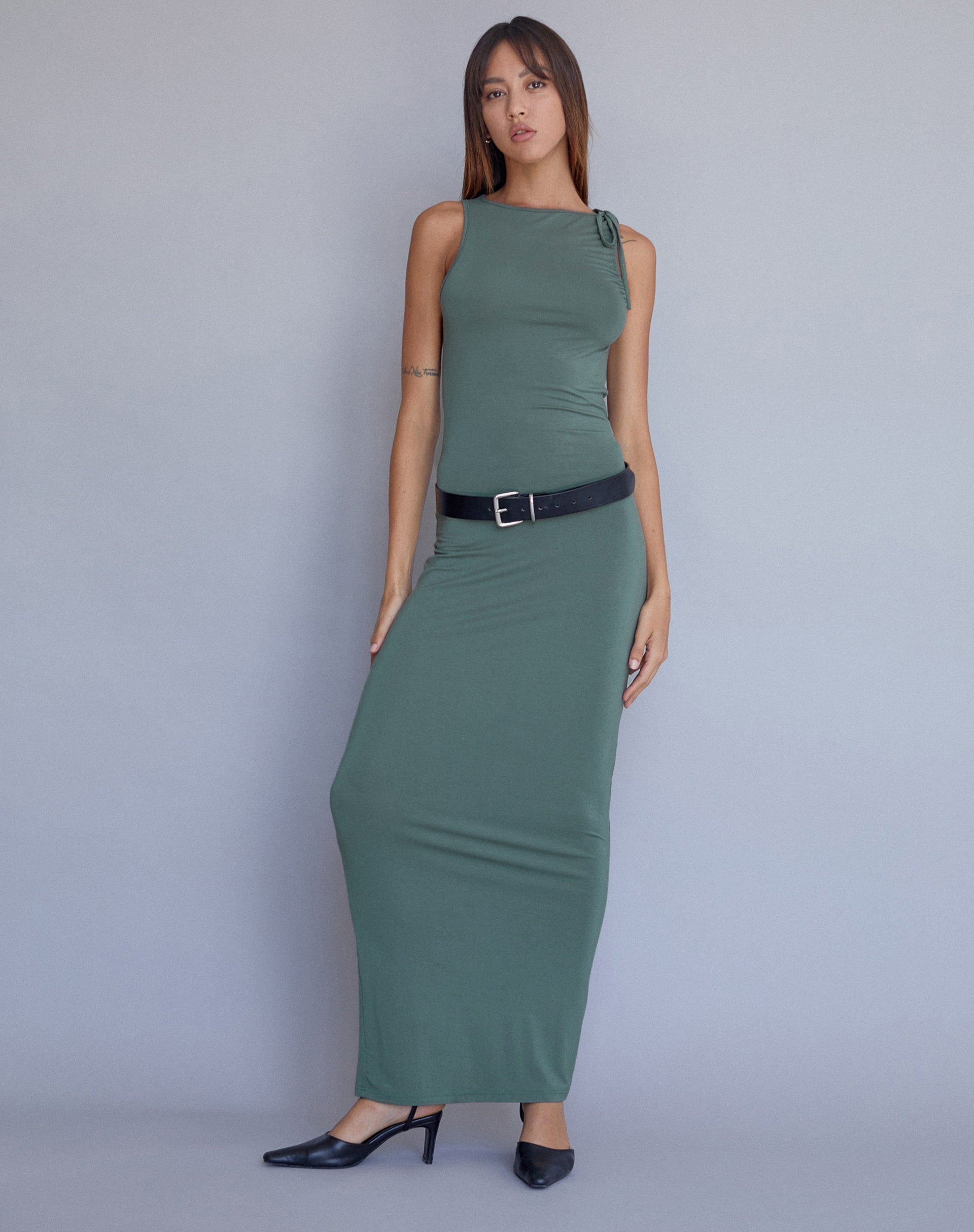 Bild von Elinor Maxikleid in Slinky Olive