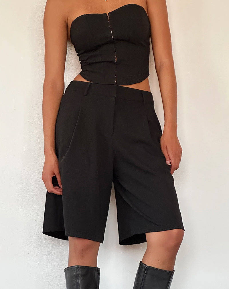 Ayna Longline-Shorts in Tailoring Schwarz