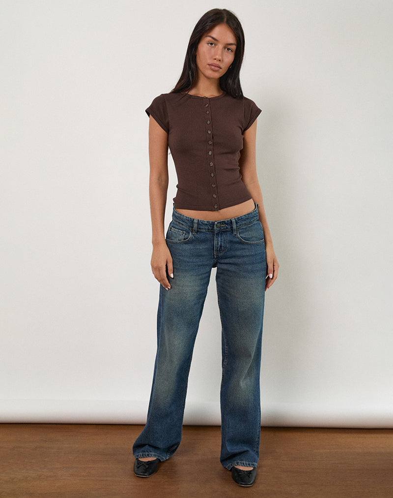 Bild von Elmira Top in Knit Bitter Chocolate