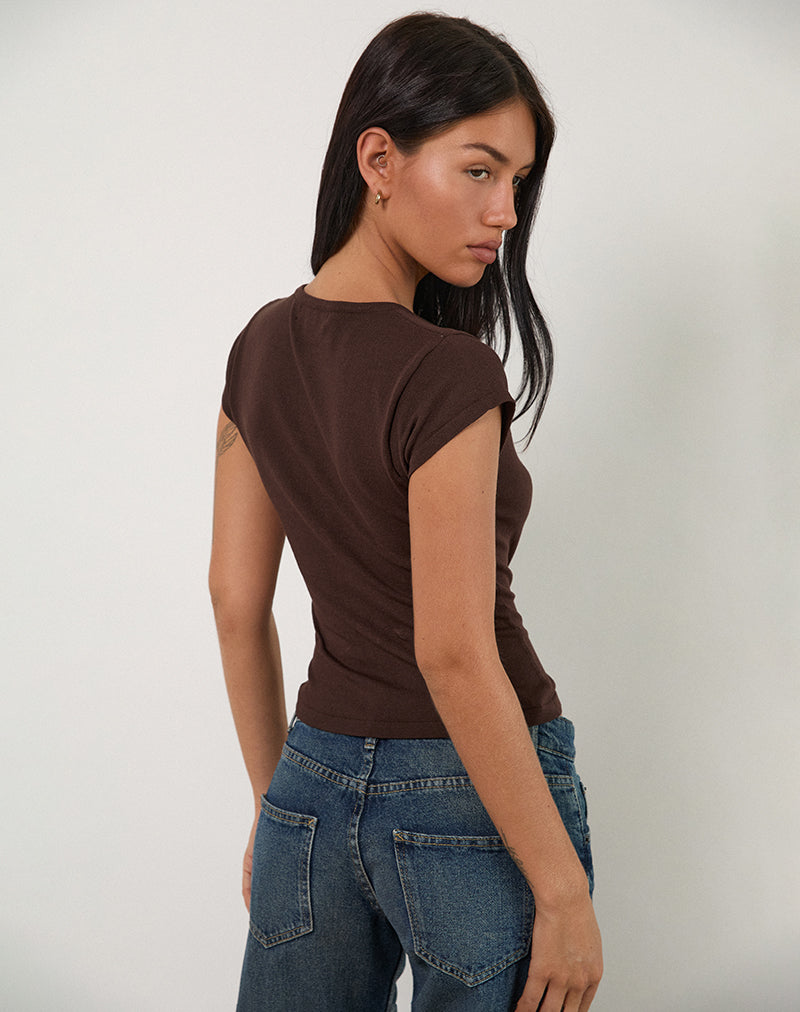 Bild von Elmira Top in Knit Bitter Chocolate