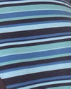 Blau gestreift