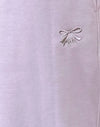 Violettgrau mit Schleifenstickerei