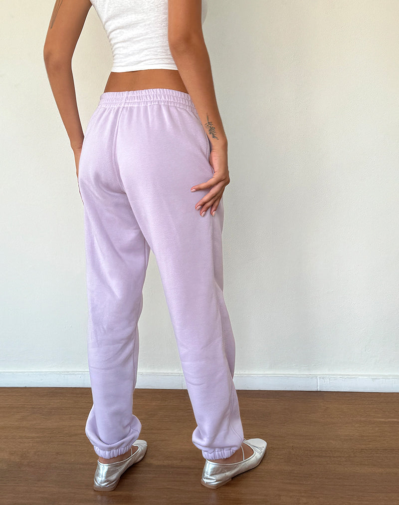Image of Em Jogger in Violett-Grau mit Schleifen-Stickerei