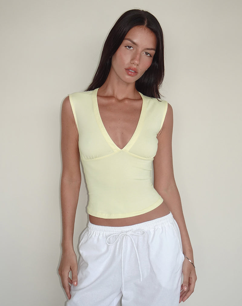 Bild von Emberly Plunge Top in Zitrone