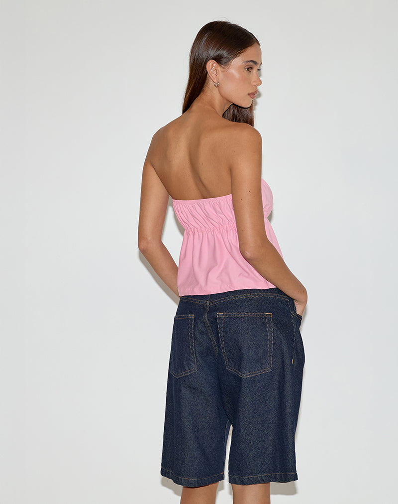 Bild von Ender Tie Bandeau Top in Rayon Ballet Pink