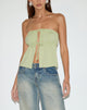 Image of Ender Krawatten-Bandeau-Top aus Rayon Pistazie