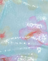Pailletten Blühende Blume Blau