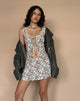 Bild von Esau Tie Front Top in Vintage Bloom Elfenbein