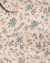 Blau Floral Elfenbein