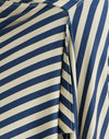 Creme und Marineblau Diagonalstreifen