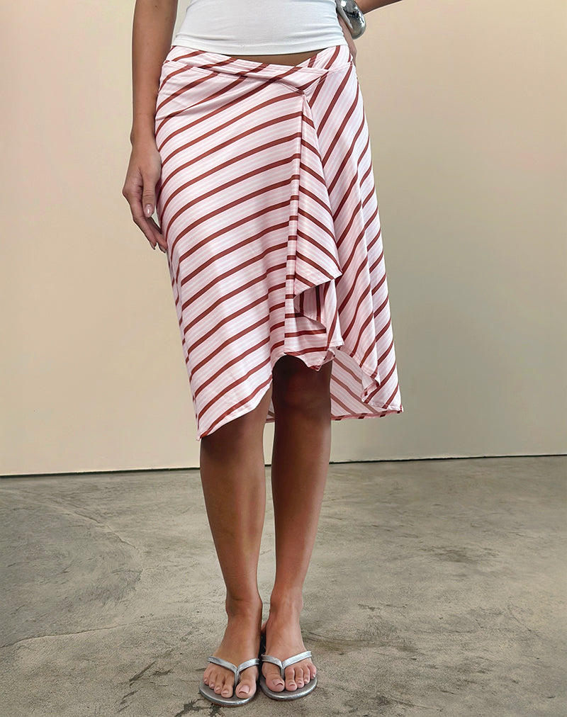 Esmeray Midirock aus Diagonalstreifen Rosa