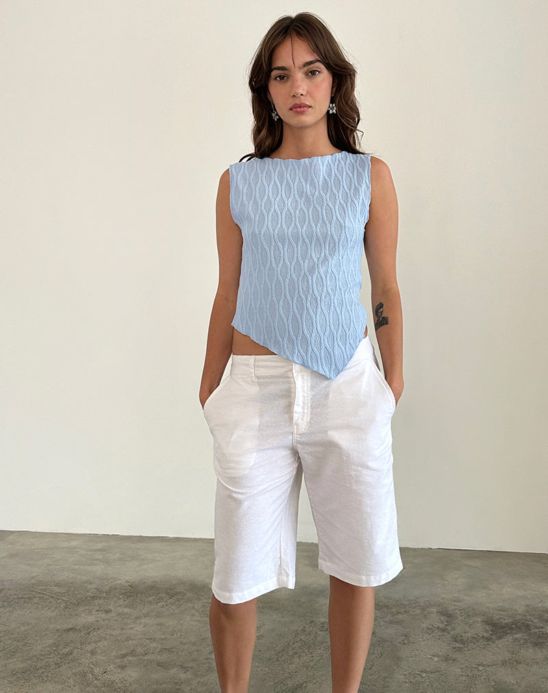 Bild von Etta Vest Top in Crinkle Blue