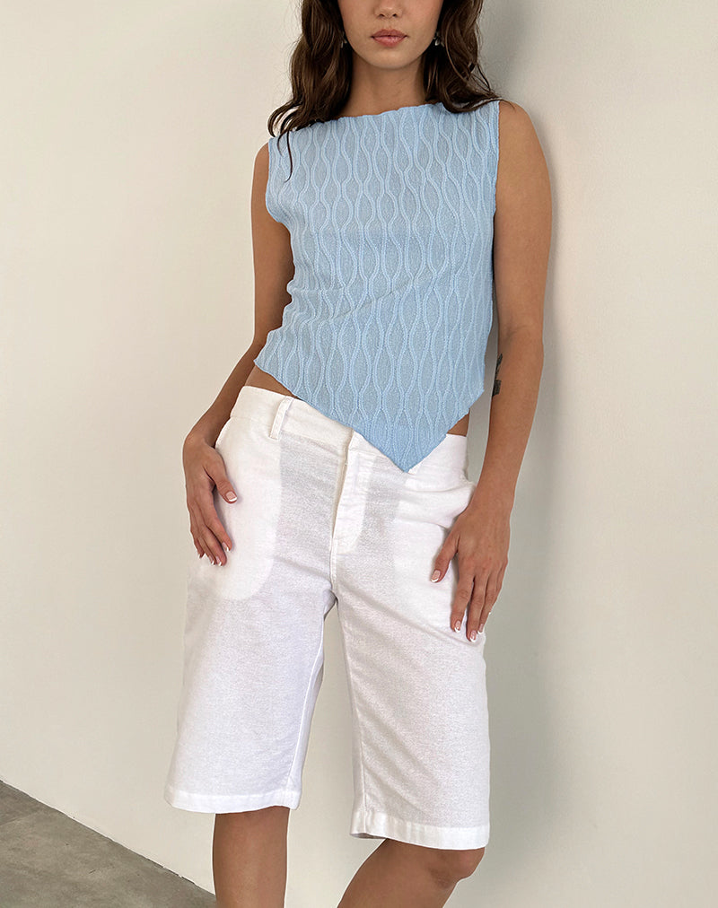Bild von Etta Vest Top in Crinkle Blue