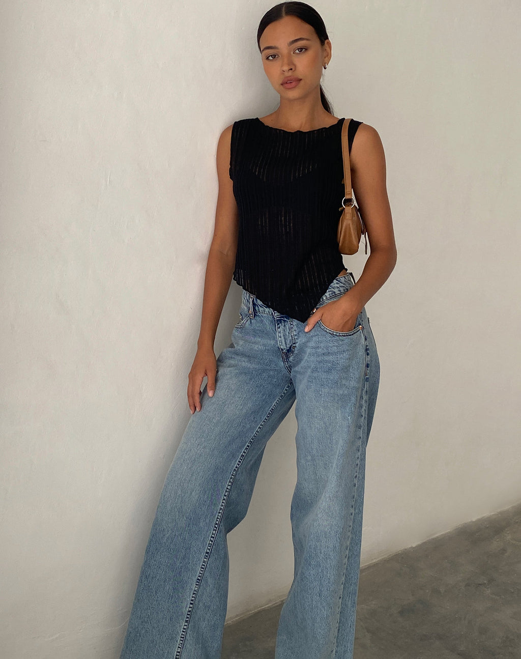Etta Strickweste Top in Schwarz
