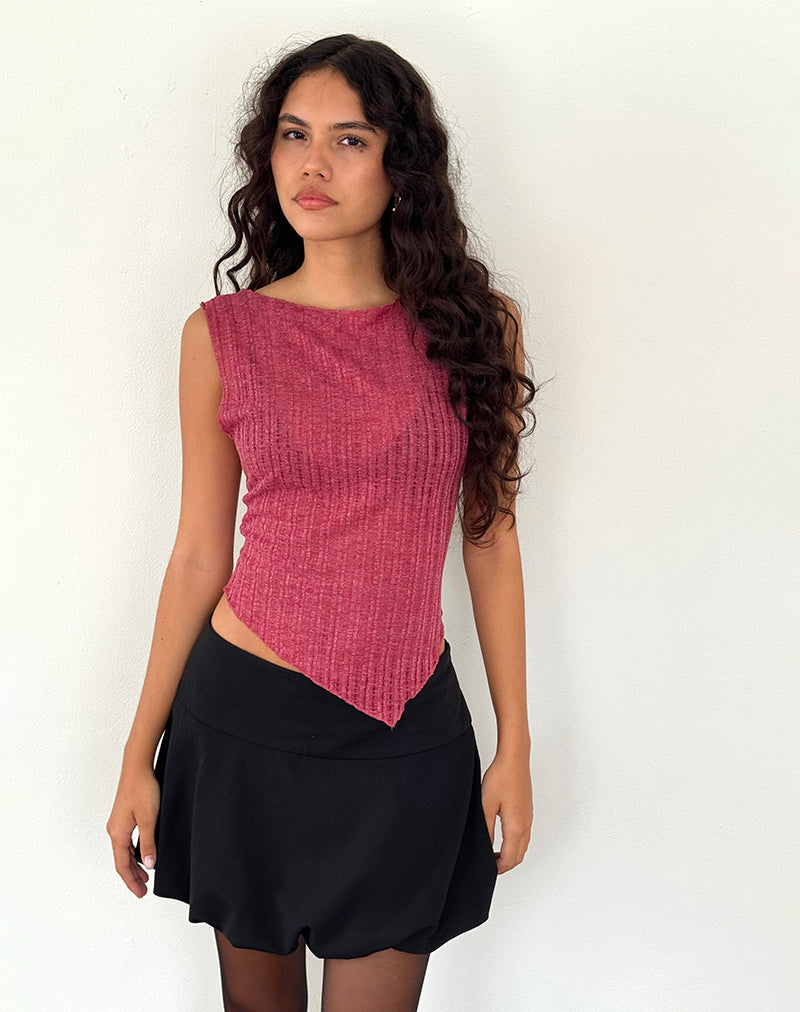 Bild von Etta Vest Top in Burgundy
