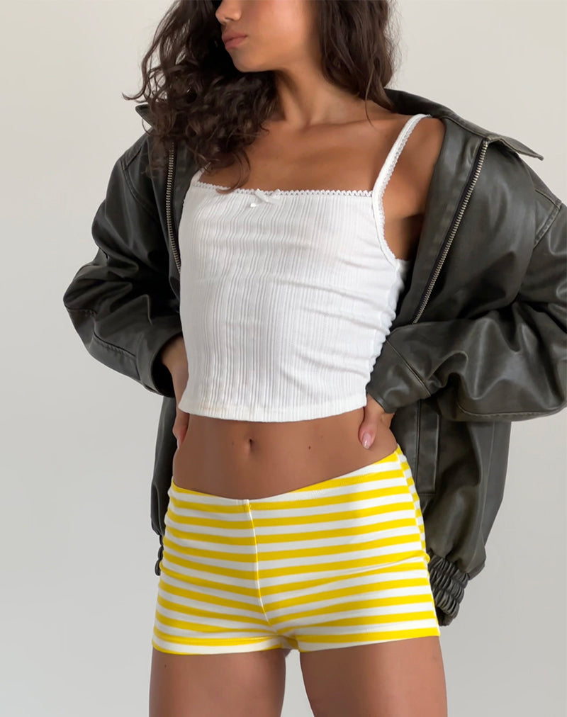 Bild von Eunia Shorts in Gelb und Weiß gestreift