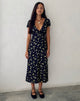 Bild von Eviaso Midikleid in Zitrone und Limone Schwarz