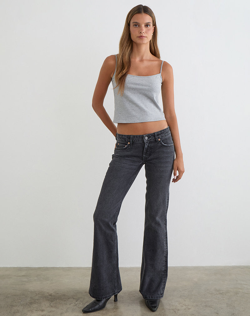 Bild von Extra Low Rise Flare Jeans in Vintage Black