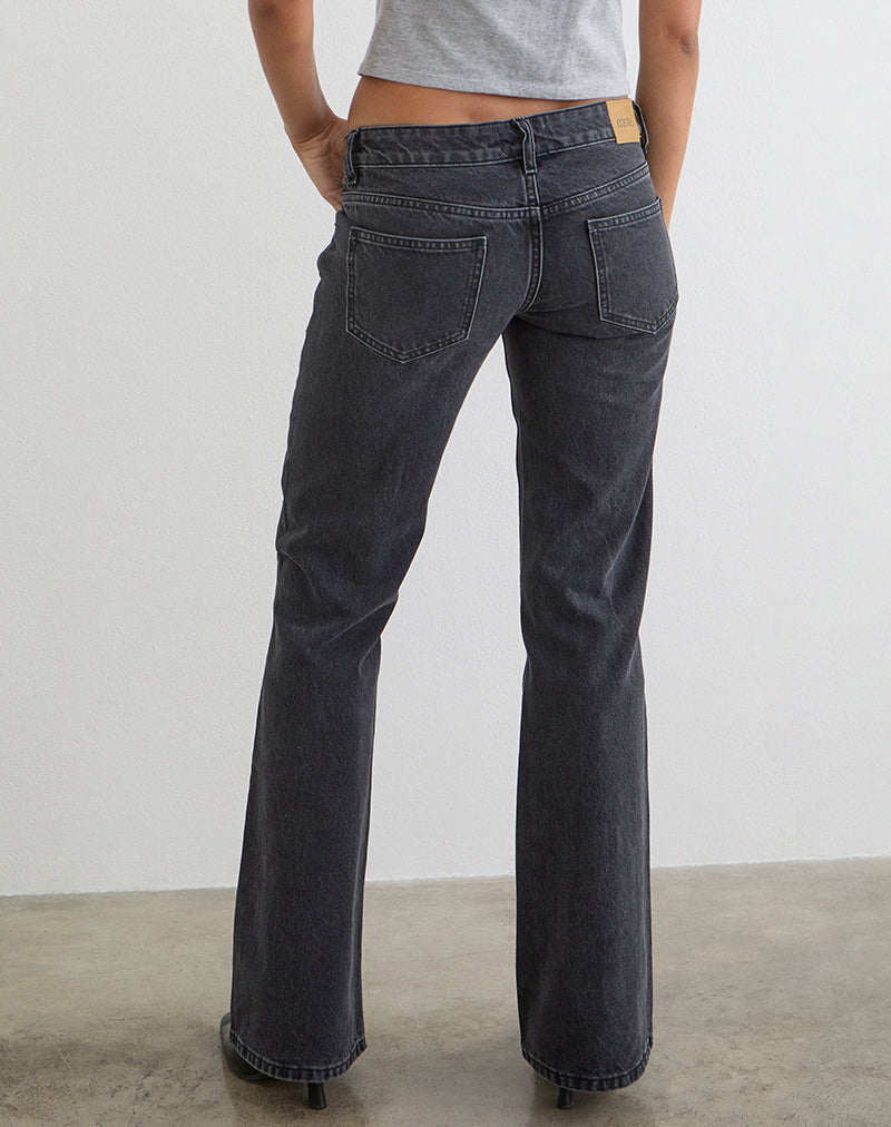 Bild von Extra Low Rise Flare Jeans in Vintage Black