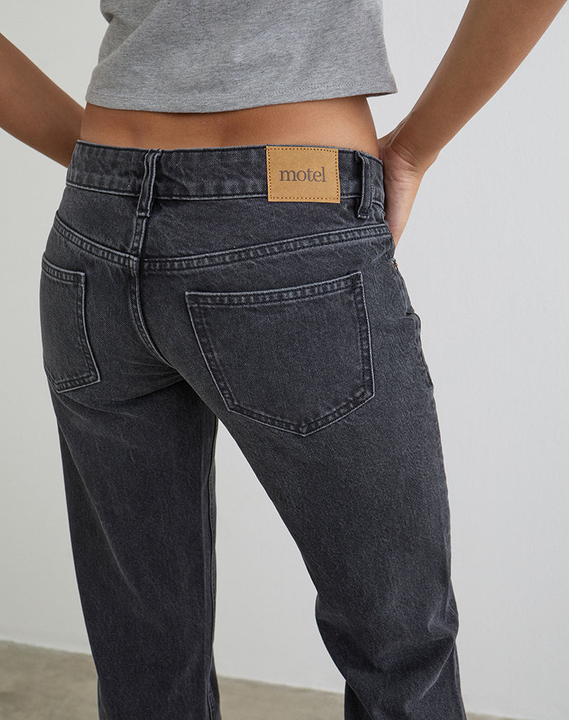 Bild von Extra Low Rise Flare Jeans in Vintage Black