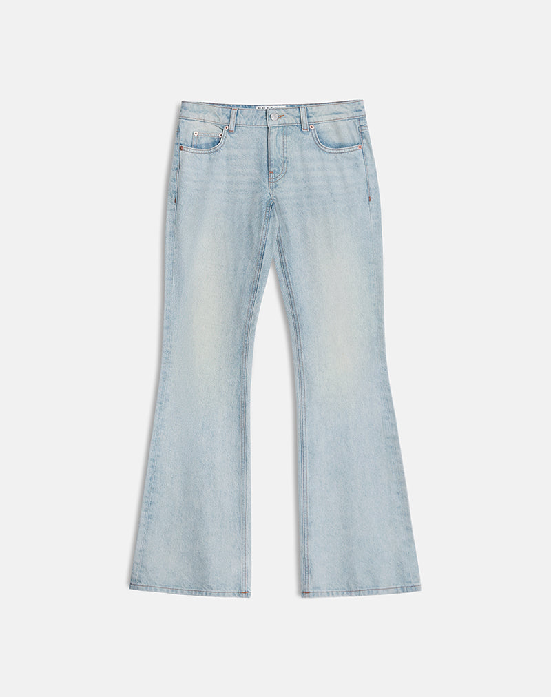 Bild von Extra Low Rise Flare in Breeze Blue Wash