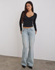 Bild von Extra Low Rise Flare in Breeze Blue Wash