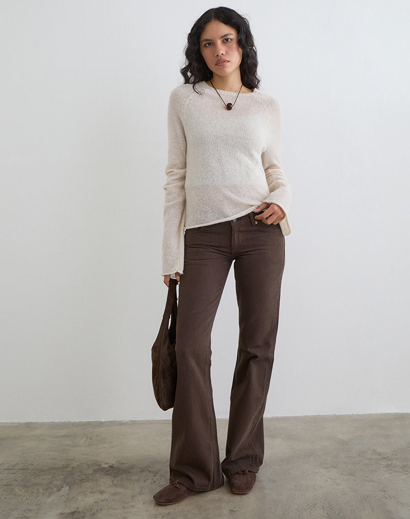 Bild von Extra Low Rise Flare Jeans in Dark Chocolate