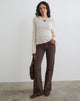 Bild von Extra Low Rise Flare Jeans in Dark Chocolate