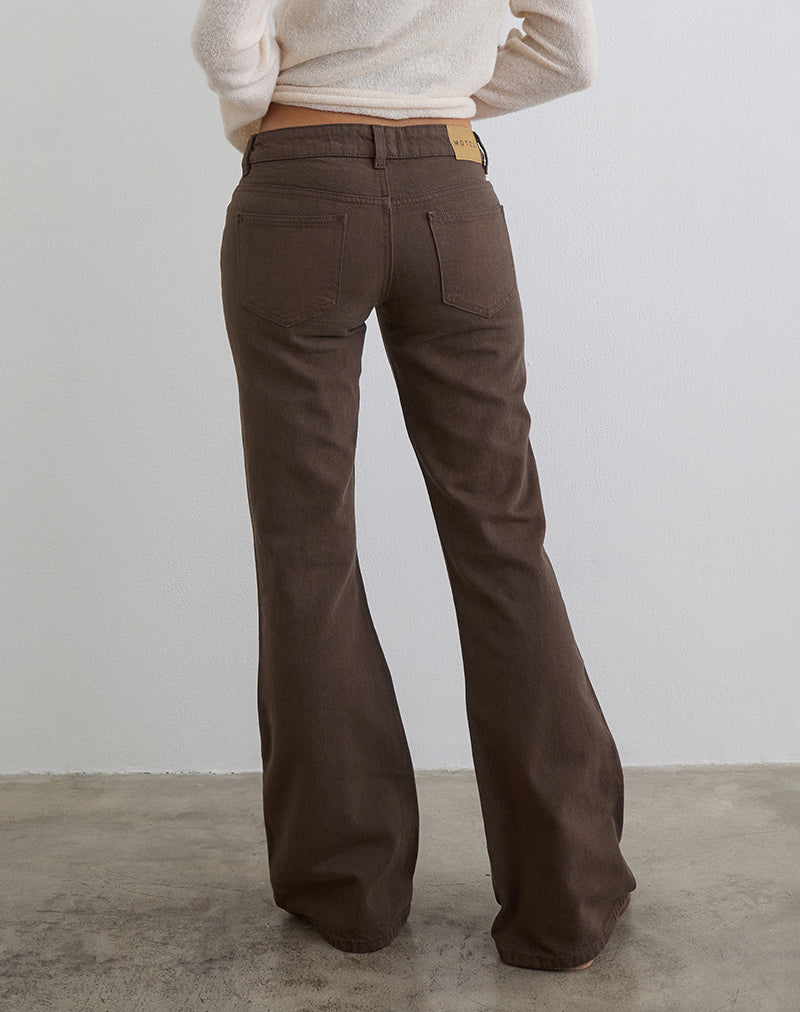 Bild von Extra Low Rise Flare Jeans in Dark Chocolate