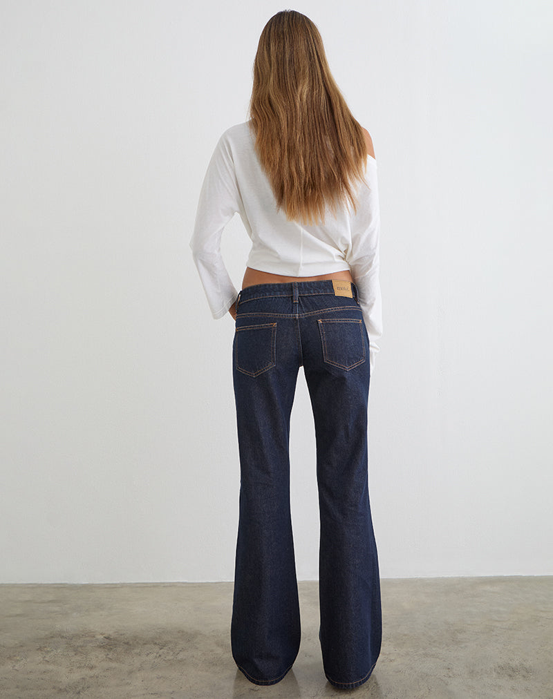 Bild von Extra Low Rise Flare Jeans in Indigo