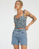 Bild von Ezra Crop Top in Floral Field Navy