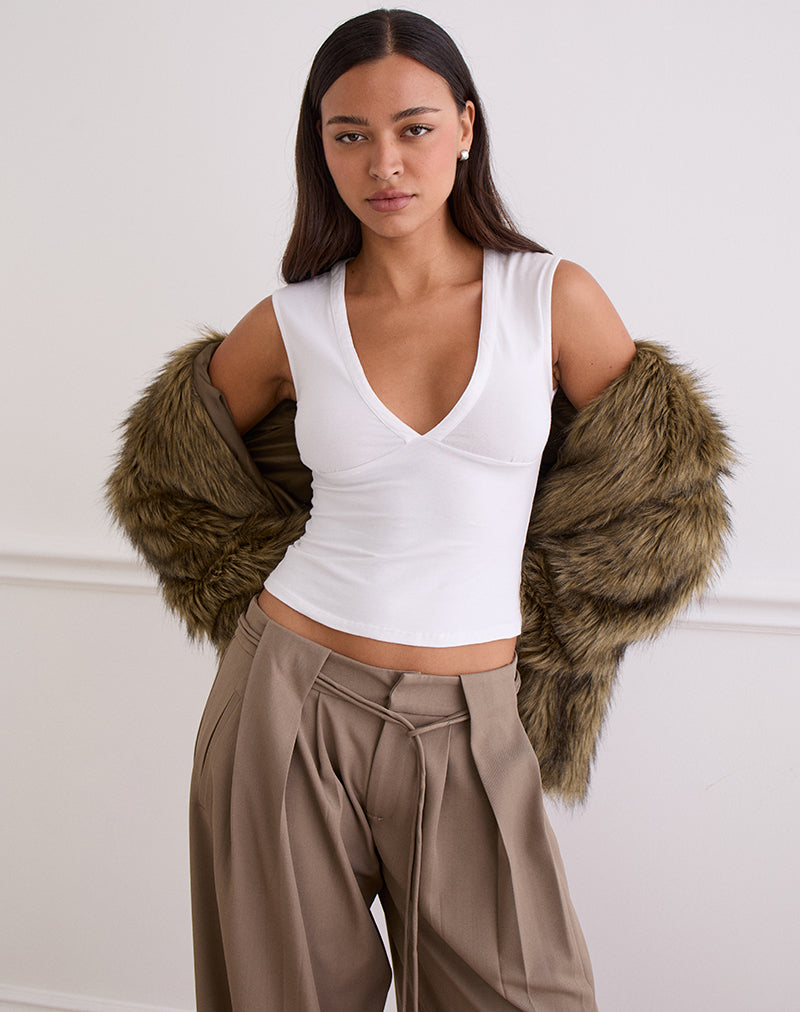 Bild von Emberly Plunge Top in Weiß