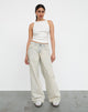 Bild von Roomy Extra Wide Low Rise Jeans In Arctic Blue