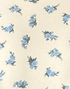 Blau Cluster Floral mit Picot-Besatz