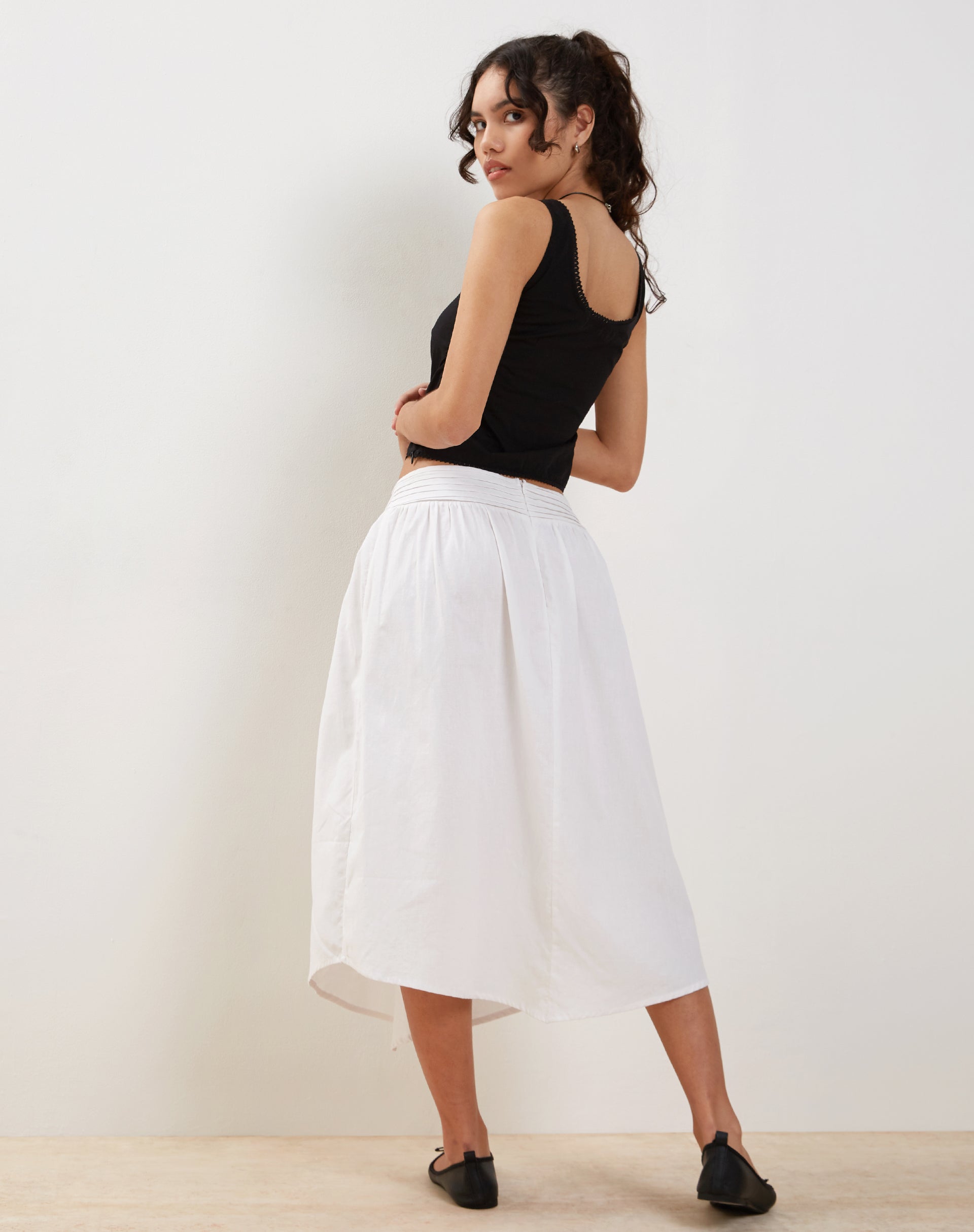 Image of Fawn Top aus Popeline Schwarz