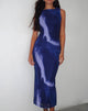 Image of Fayola Bedrucktes Maxikleid in Watercolour Navy