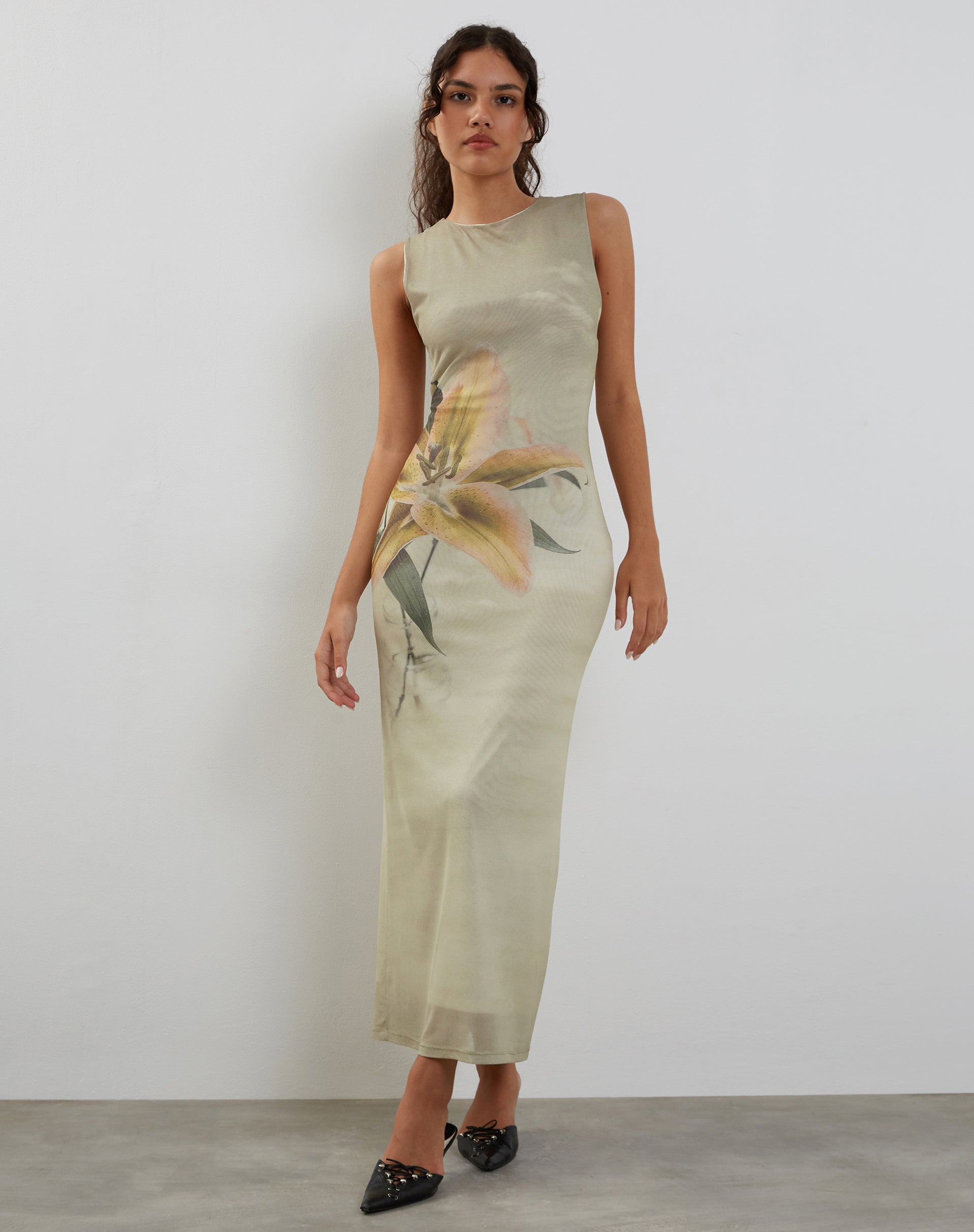 Image of Fayola Bedrucktes Maxikleid in Gelb Lily Print